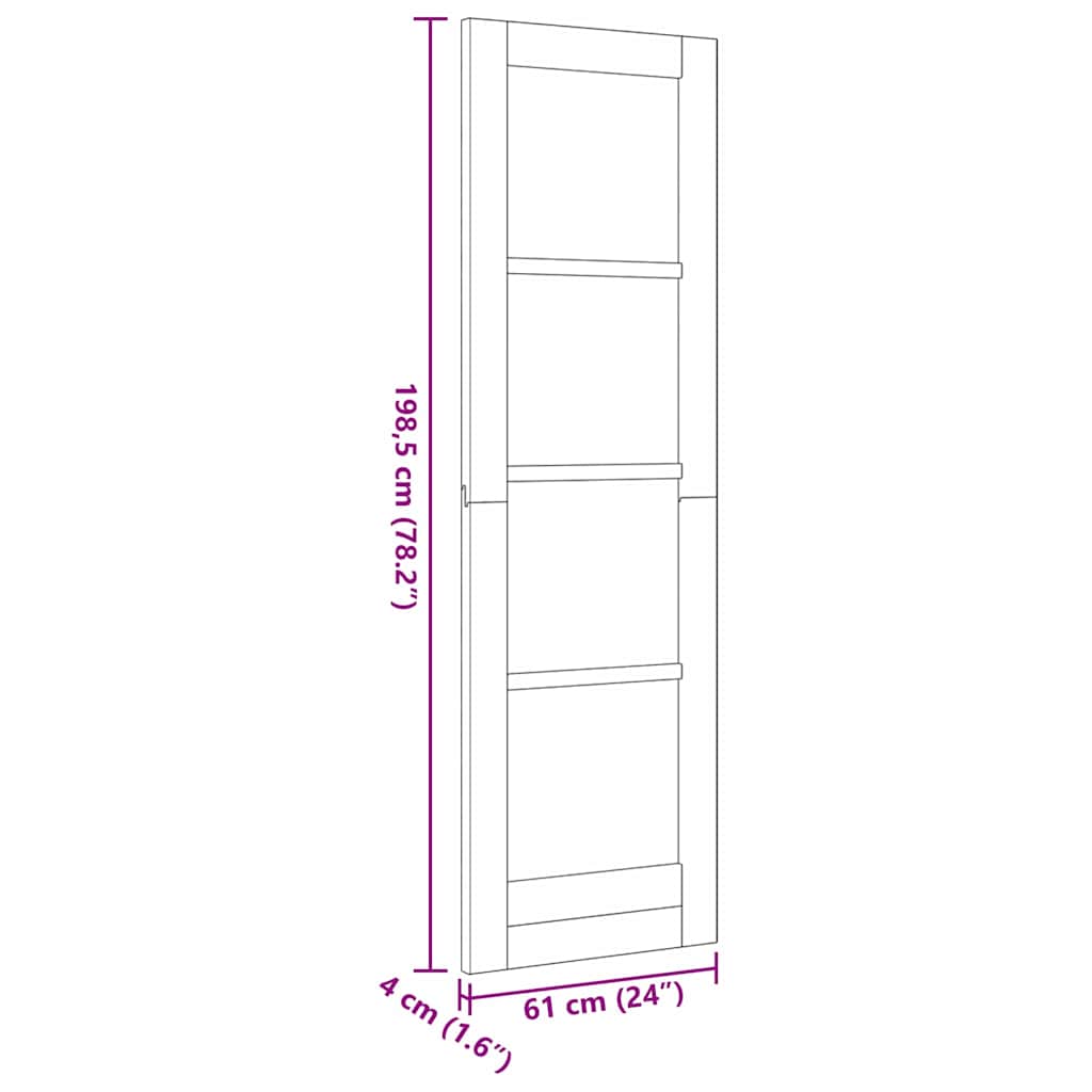 Porta Interna ORKDAL Marrone 61 x 198,5 cm