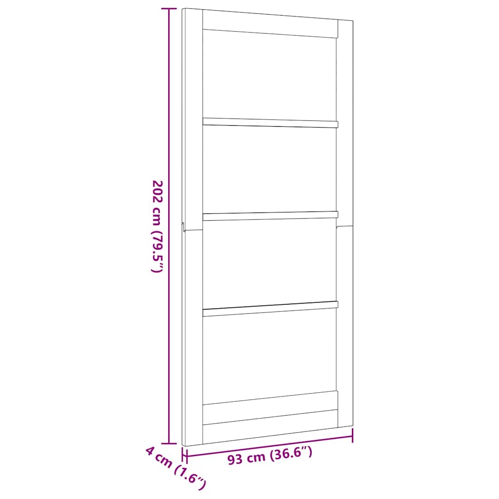 Porta Interna ORKDAL Marrone 93 x 202 cm