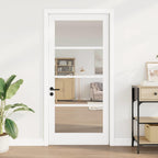 Porta Interna ORKDAL Bianco 93 x 202 cm Legno Pino Massello e Vetro