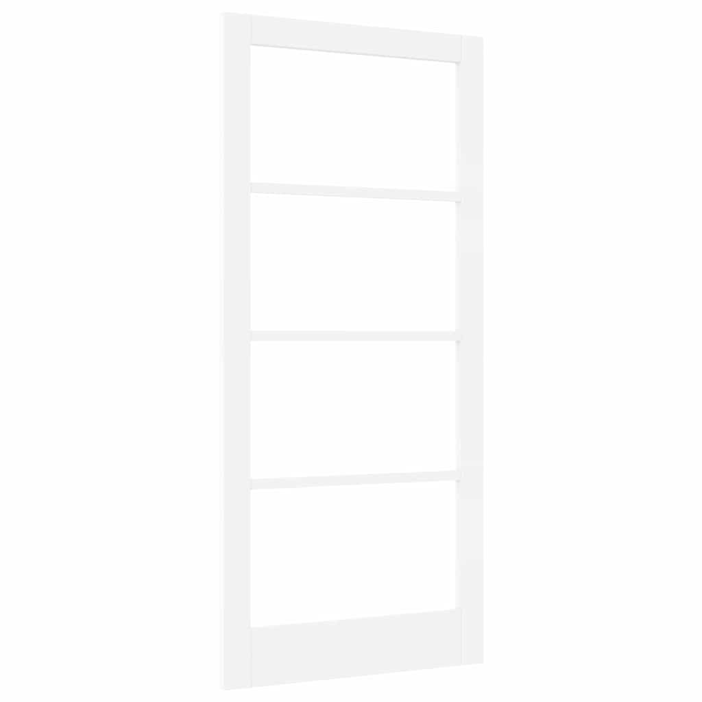 Porta Interna ORKDAL Bianco 93 x 202 cm Legno Pino Massello e Vetro