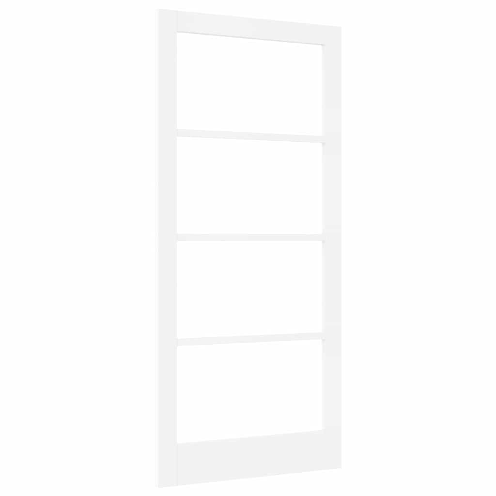 Porta Interna ORKDAL Bianco 93 x 202 cm Legno Pino Massello e Vetro