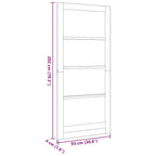 Porta Interna ORKDAL Bianco 93 x 202 cm Legno Pino Massello e Vetro