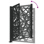Cancello da giardino nero 100x125 cm in acciaio design tagliato al laser