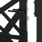 Cancello da giardino nero 100x125 cm in acciaio design tagliato al laser