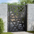 Cancello da giardino nero 100x125 cm in acciaio design tagliato al laser