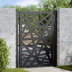 Cancello da giardino nero 100x125 cm in acciaio design tagliato al laser