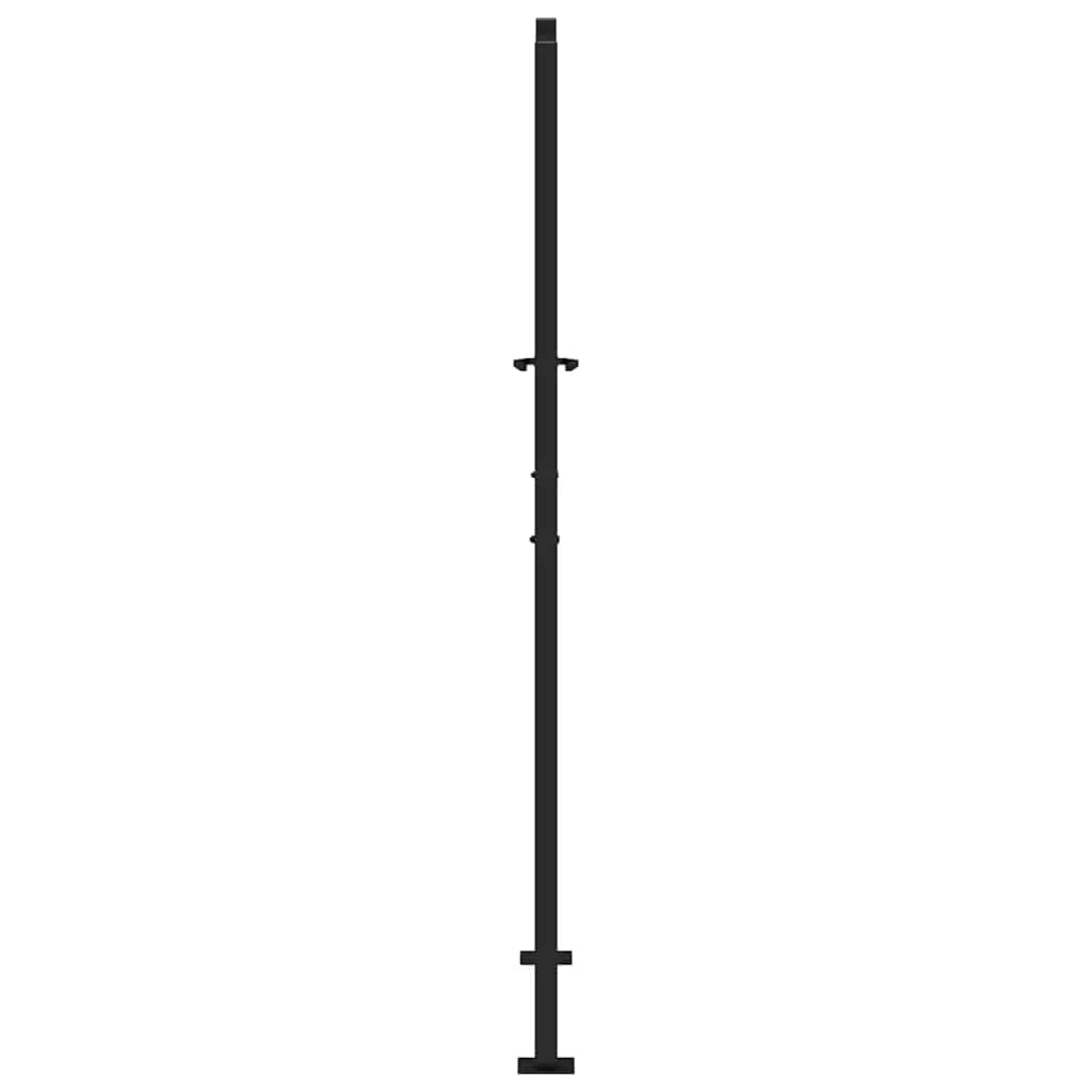 Cancello da giardino nero 100x175 cm in acciaio design tagliato al laser