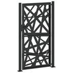 Cancello da giardino nero 100x175 cm in acciaio design tagliato al laser