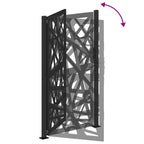 Cancello da giardino nero 100x175 cm in acciaio design tagliato al laser