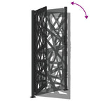 Cancello da giardino nero 100x200 cm in acciaio design tagliato al laser