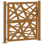 Cancello da giardino 100x100 cm acciaio corten