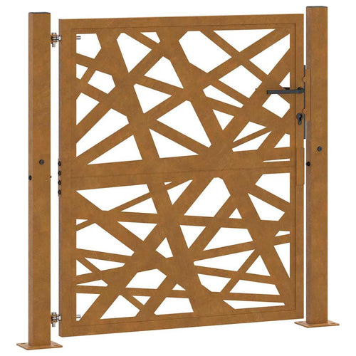 Cancello da giardino 100x100 cm acciaio corten