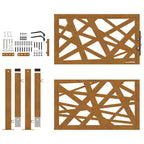 Cancello da giardino 100x100 cm acciaio corten