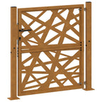 Cancello da giardino 100x100 cm acciaio corten