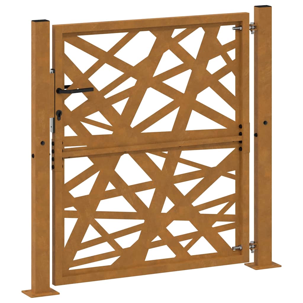 Cancello da giardino 100x100 cm acciaio corten
