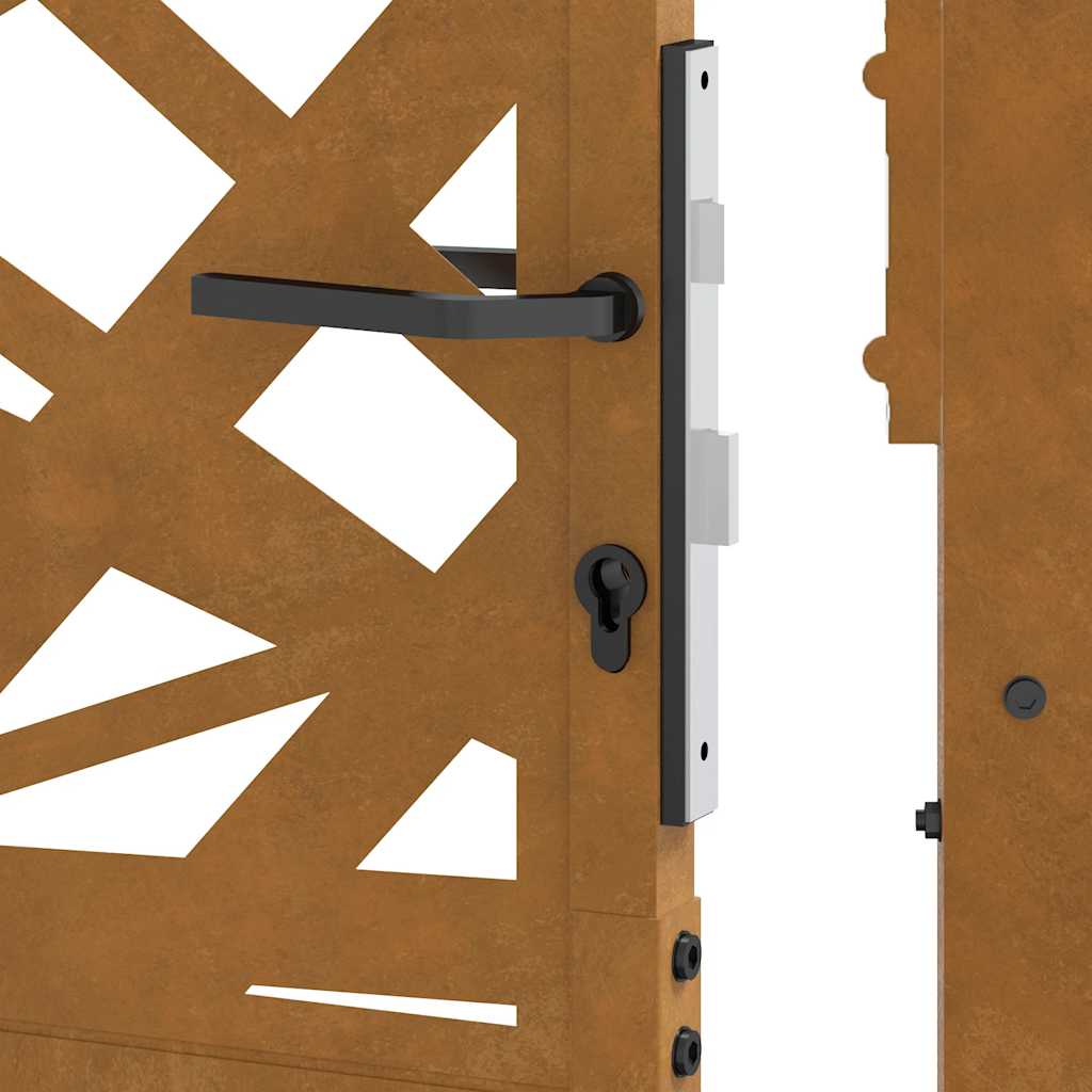 Cancello da giardino 100x100 cm acciaio corten