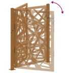 Cancello da giardino 100x125 cm in acciaio corten design tagliato al laser