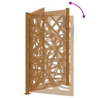 Cancello da giardino 100x150 cm in acciaio corten design tagliato al laser