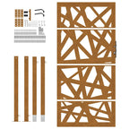 Cancello da giardino 100x175 cm in acciaio corten con design tagliato al laser