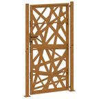 Cancello da giardino 100x175 cm in acciaio corten con design tagliato al laser