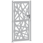 Cancello da giardino 100x200 cm in acciaio corten design tagliato al laser