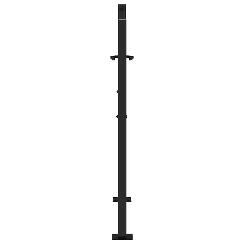 Cancello da giardino nero 100x100 cm in acciaio con design a foglia