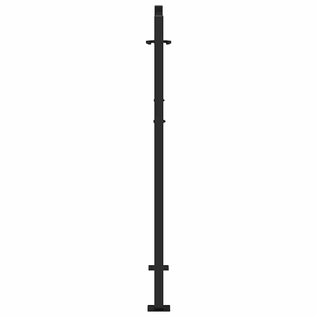 Cancello da giardino nero 100x125 cm in acciaio con design a foglia