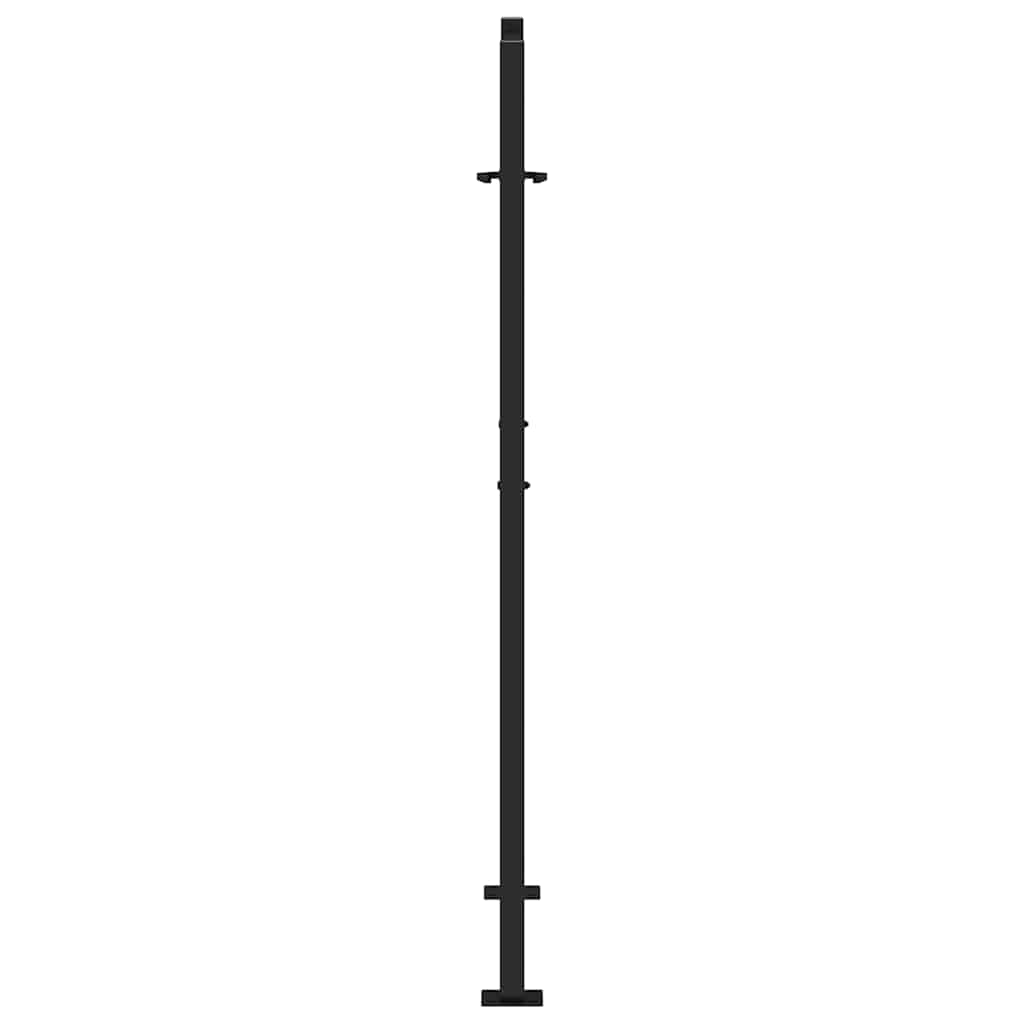 Cancello da giardino nero 100x150 cm in acciaio con design a foglia