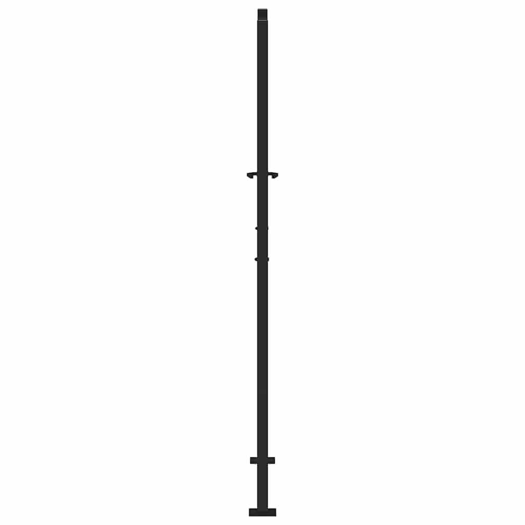 Cancello da giardino nero 100x175 cm in acciaio con design a foglia