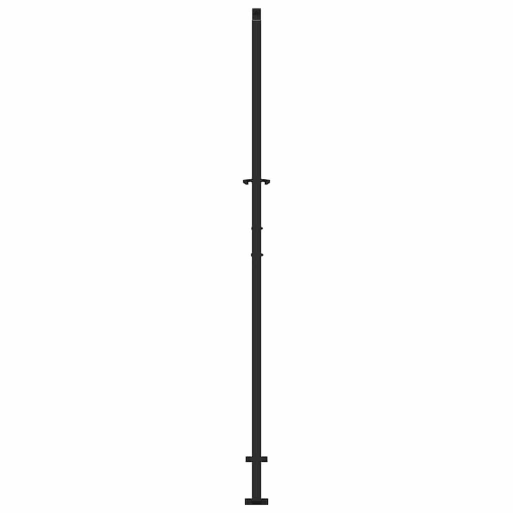 Cancello da giardino nero 100x200 cm in acciaio con design a foglia