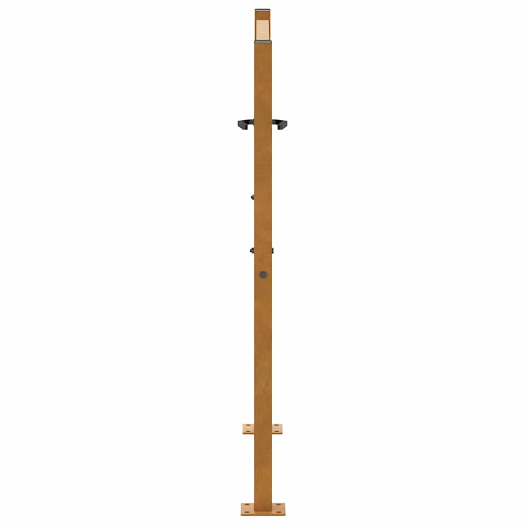 Cancello da giardino 100x100 cm in acciaio corten con design a foglia