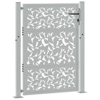 Cancello da giardino 100x125 cm in acciaio corten con design a foglia