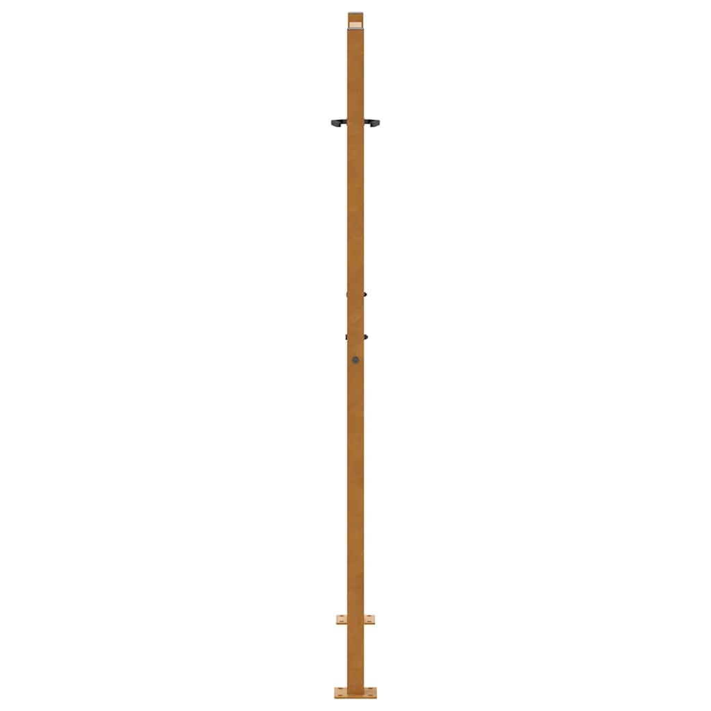 Cancello da giardino 100x150 cm in acciaio corten con design a foglia