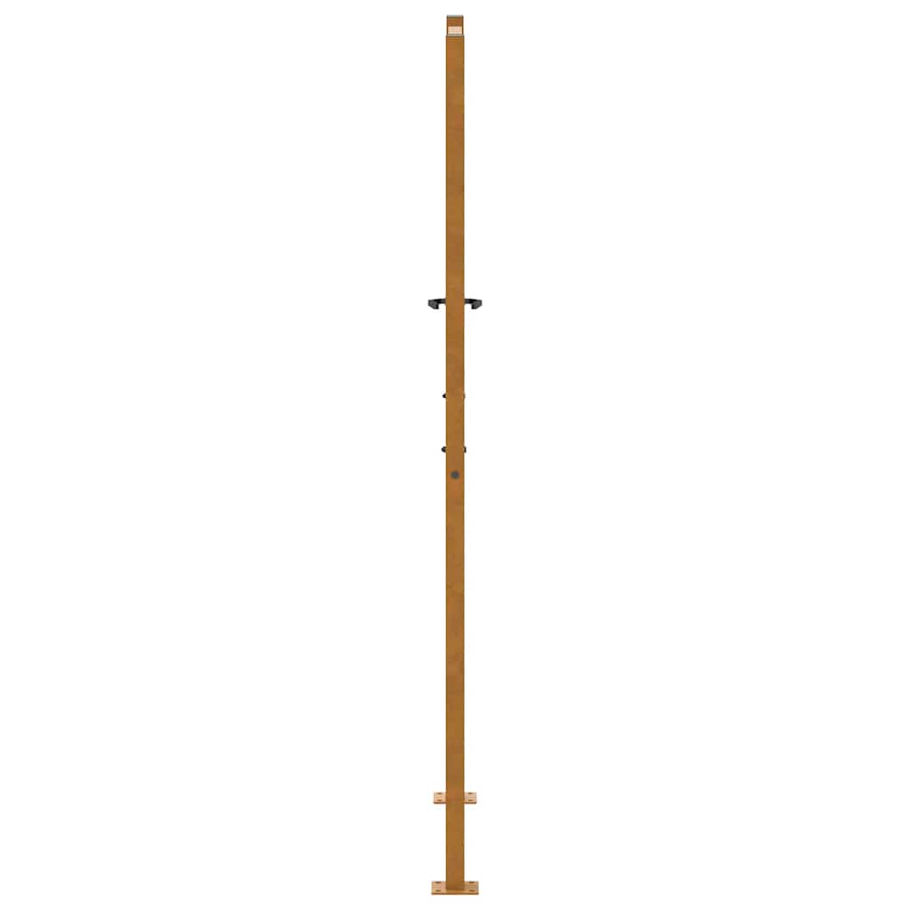 Cancello da giardino 100x175 cm in acciaio corten con design a foglia