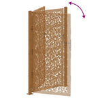Cancello da giardino 100x175 cm in acciaio corten con design a foglia