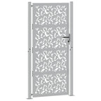 Cancello da giardino 100x200 cm in acciaio corten con design a foglia