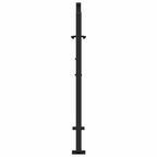 Cancello da giardino nero 100x100 cm in acciaio design ondulato