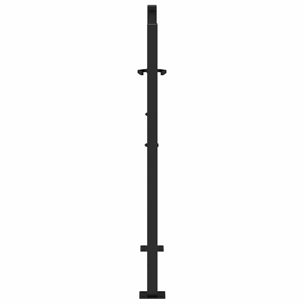 Cancello da giardino nero 100x100 cm in acciaio design ondulato
