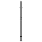 Cancello da giardino nero 100x150 cm in acciaio design ondulato
