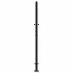 Cancello da giardino nero 100x175 cm in acciaio design ondulato