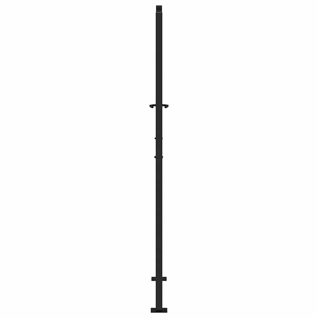 Cancello da giardino nero 100x175 cm in acciaio design ondulato