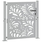 Cancello da giardino 100x100 cm acciaio corten design ondulato tagliato al laser