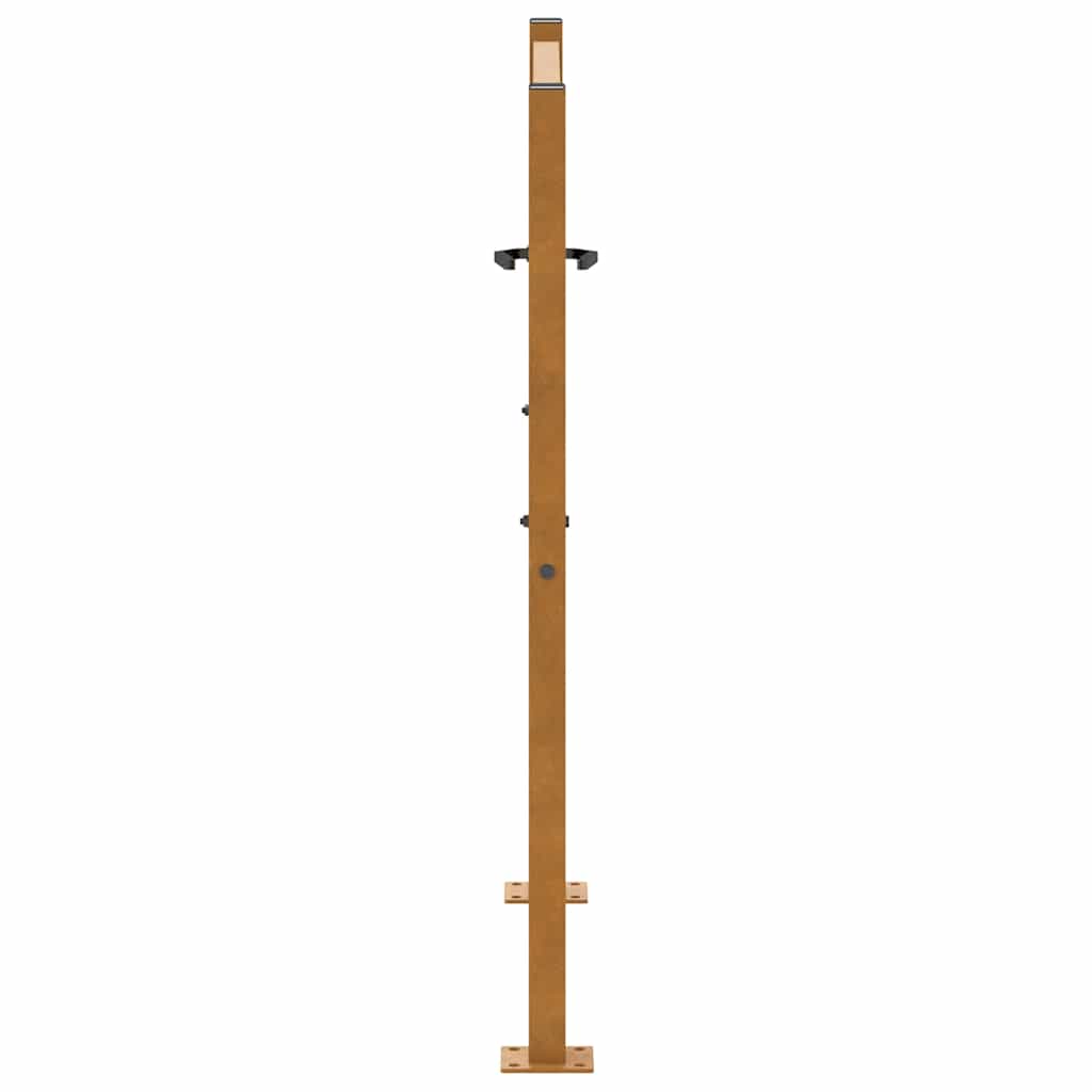 Cancello da giardino 100x100 cm acciaio corten design ondulato tagliato al laser