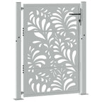 Cancello da giardino 100x125 cm in acciaio corten design ondulato