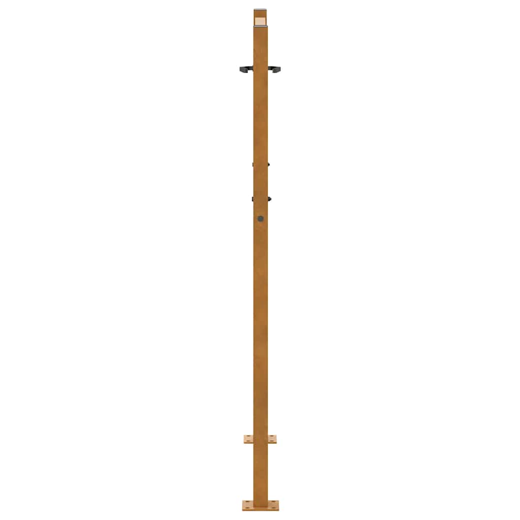 Cancello da giardino 100x125 cm in acciaio corten design ondulato
