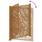Cancello da giardino 100x125 cm in acciaio corten design ondulato