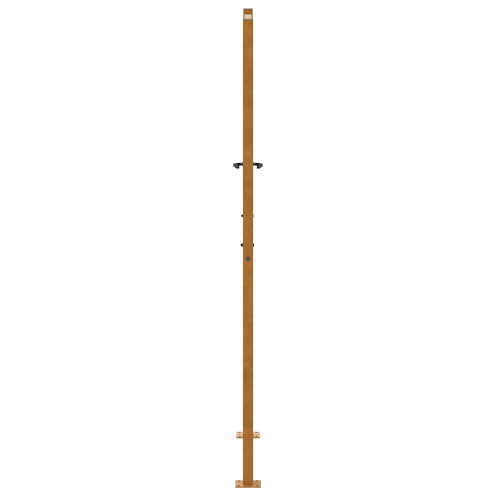 Cancello da giardino 100x175 cm in acciaio corten design ondulato