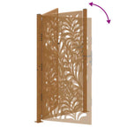 Cancello da giardino 100x175 cm in acciaio corten design ondulato