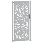 Cancello da giardino 100x200 cm in acciaio corten design ondulato