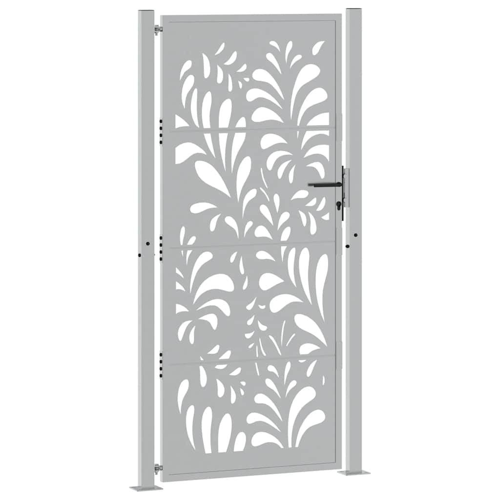 Cancello da giardino 100x200 cm in acciaio corten design ondulato